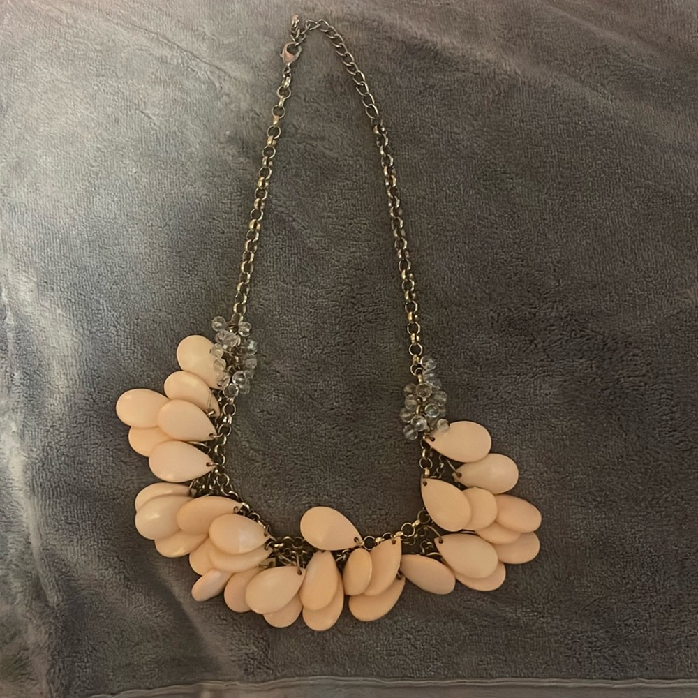 Blush statement necklace